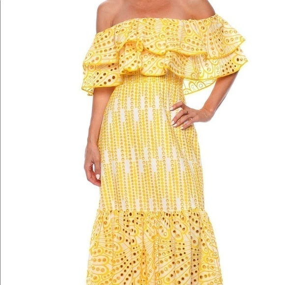 Charo Ruiz Isabella Maxi Dress Yellow - Picture 6 of 10
